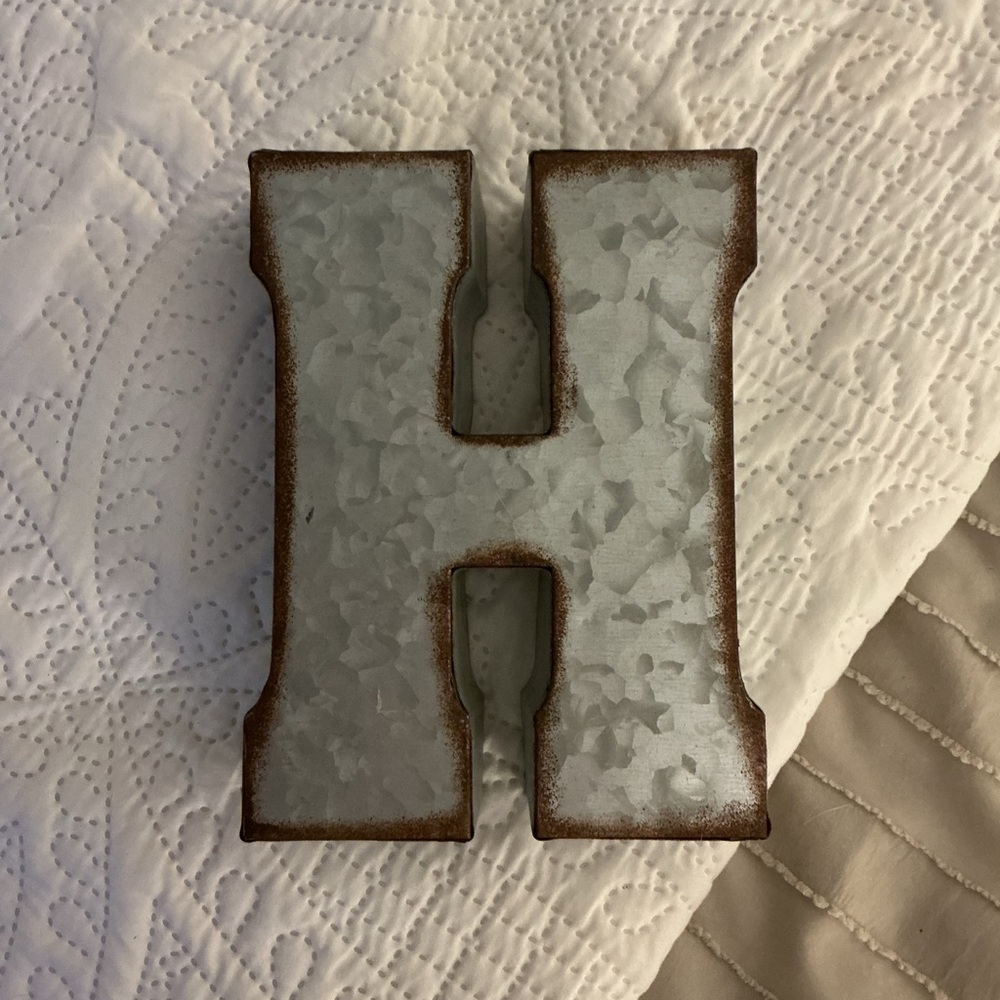 Metallic Letter H Decor